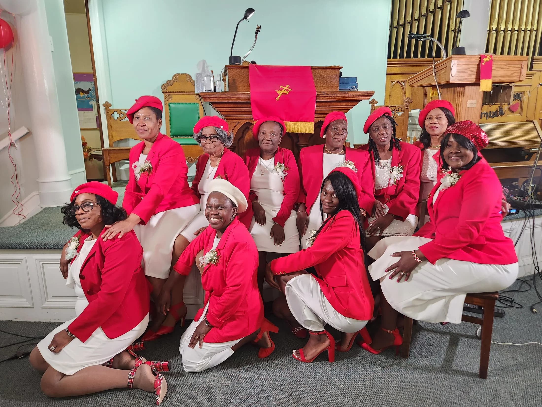 The EBRC women's ministry gathered for an inauguration portrait